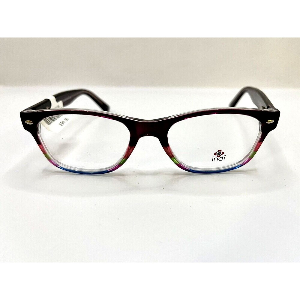 indi Eyeglasses KG20214 4817 Purple Designer Frames Only Multicolor 48-17-135